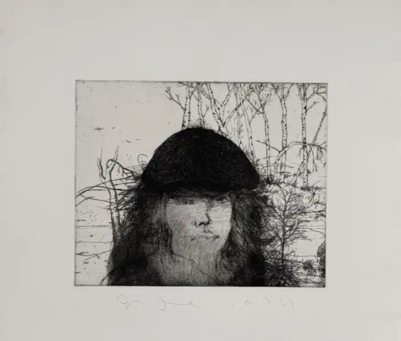 Self portrait in a flat cap