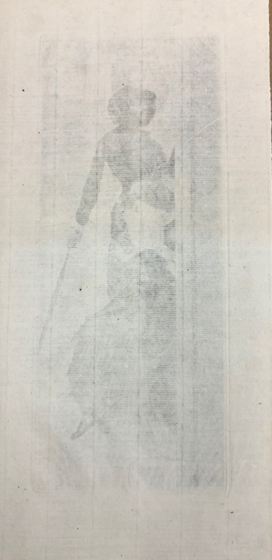 Mary Cassatt, parte trasera del grabado