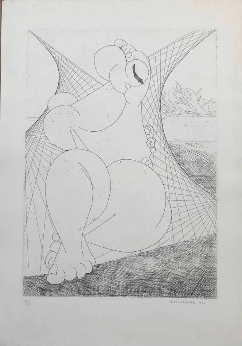 Mujer desnuda sentada