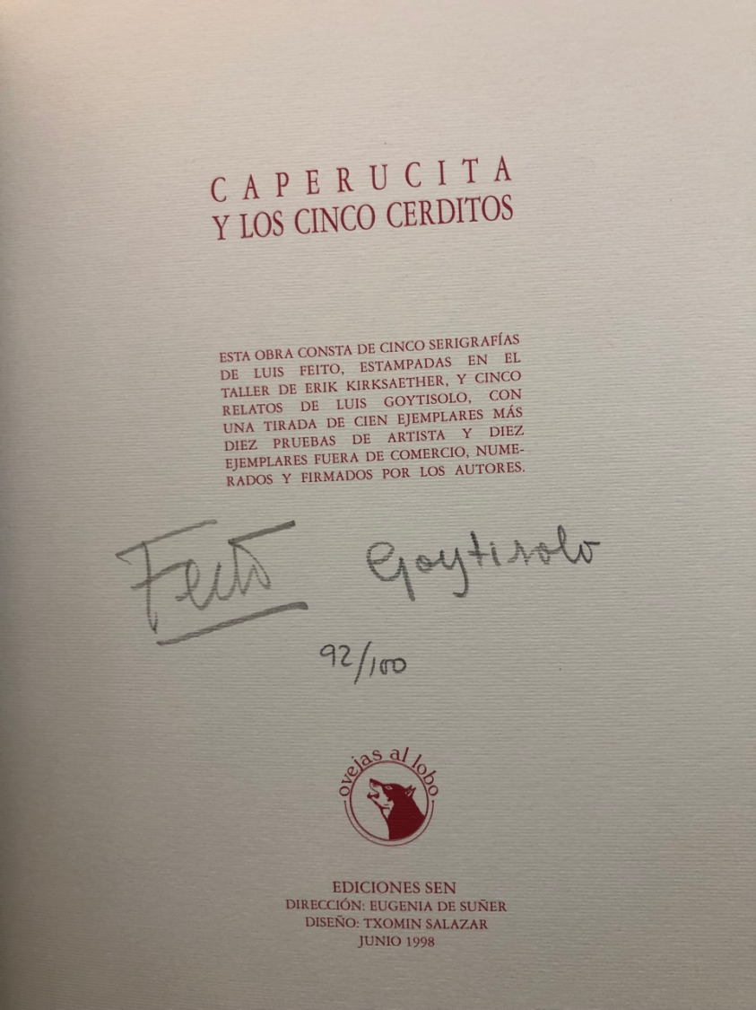 Luis Feito: contraportada