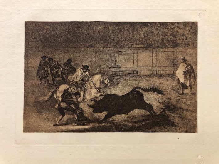 34. A Un caballero en plaza quebrando un reconcilio con ayuda de un chulo