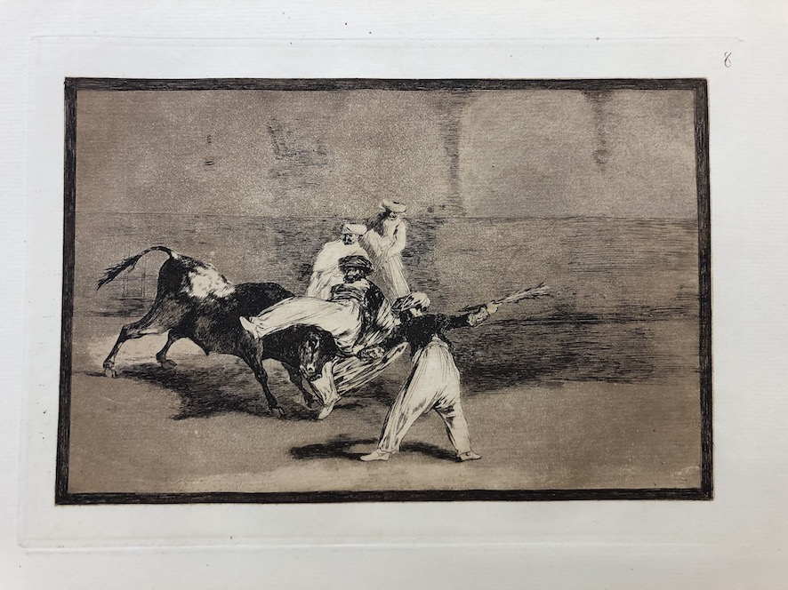 8.Cogida de un moro estando en la plaza.