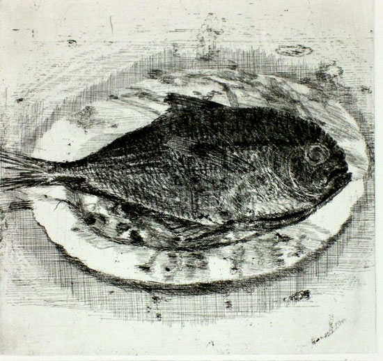 Plato Con Un Pescado