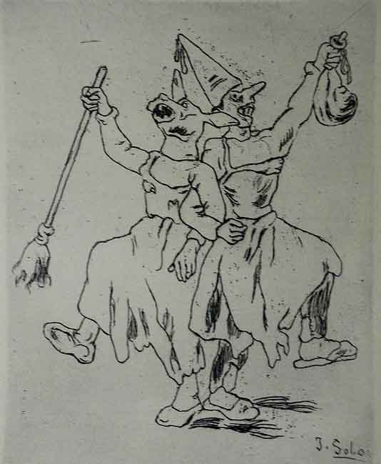 Máscaras Bailando Cogidas Del Brazo