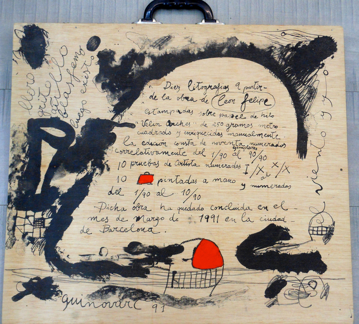 Parte trasera de la carpeta de Homenaje a León Felipe 12