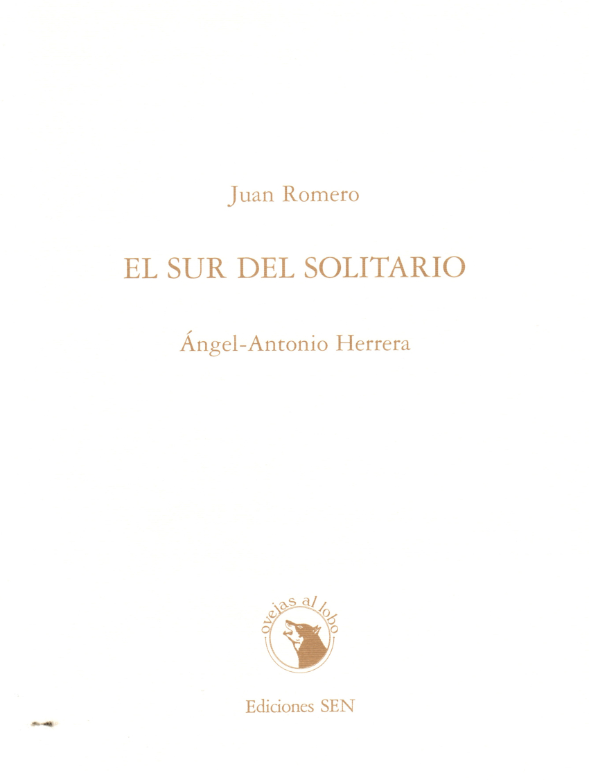 Juan Romero:  south lonely