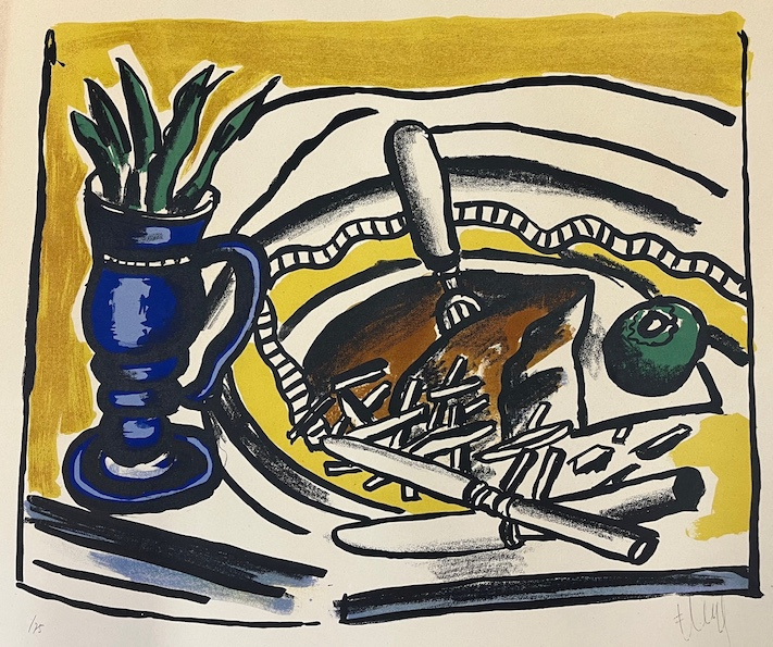 Nature morte au vase bleu