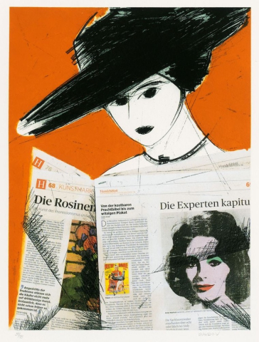 Mujer con periodico - Warhol