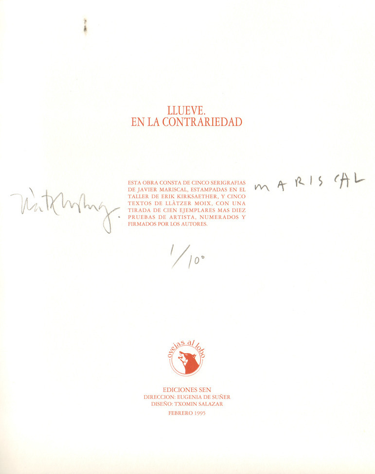 Javier Mariscal: Llueve en la contrariedad VI