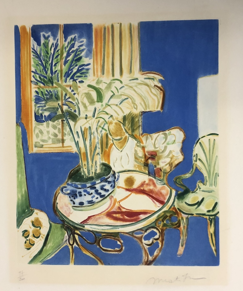 Petit intérieur bleu