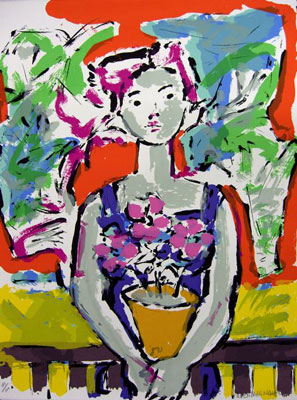 Mujer Con Maceta (4)