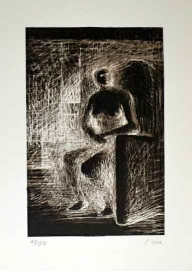 Seated Figure Iv Reverse Lighting