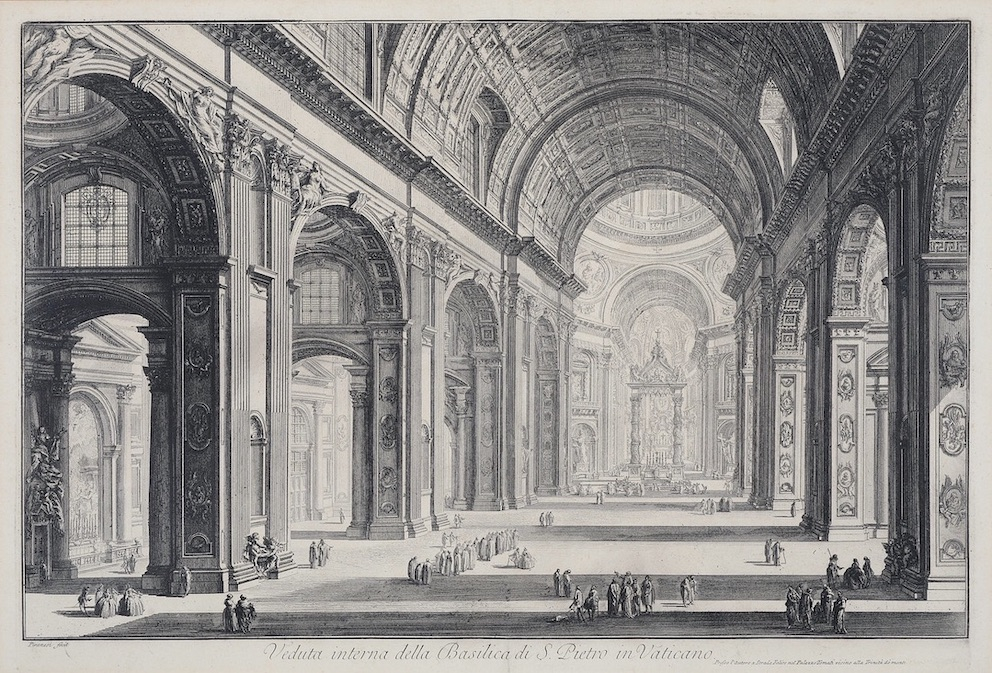 Veduta interna della Basilica di S. Pietro in Vaticano