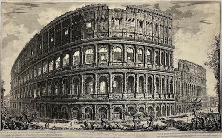 Veduta dell' Anfiteatro Flavio , detto il Colosseo