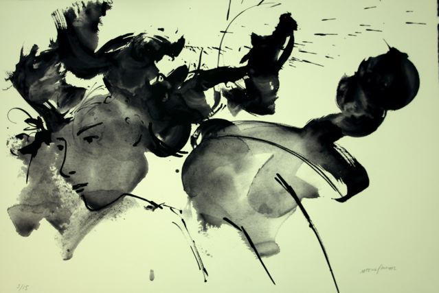 Ángel en blanco y negro