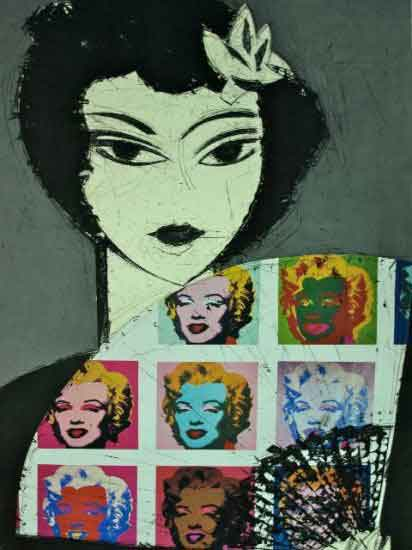 Dama Con Abanico (Valdés Warhol) 2